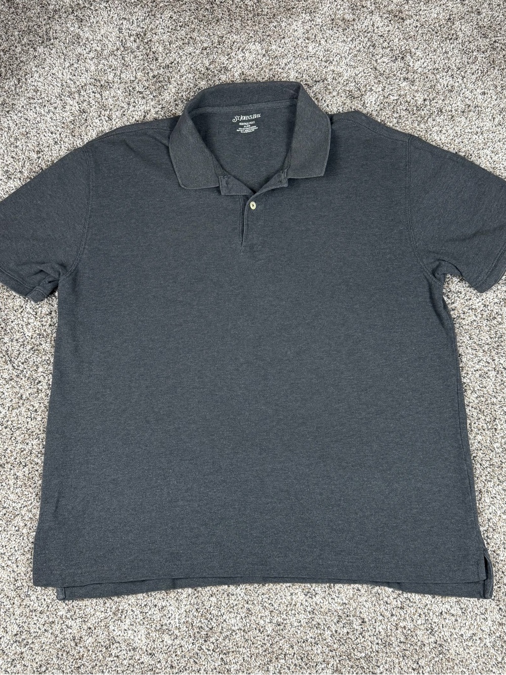St. John's Bay Men's Charcoal Heather Polo